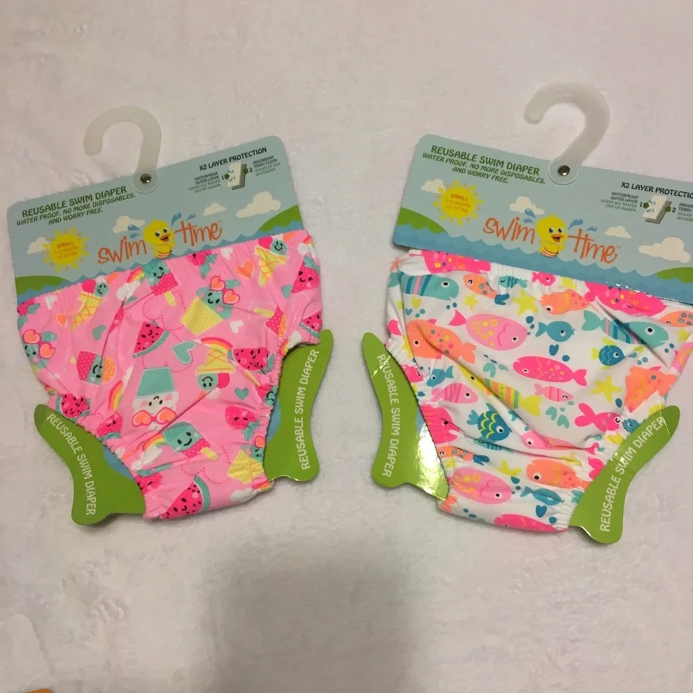 Swimming reusable diapers 2‎ pack bundle New with tags